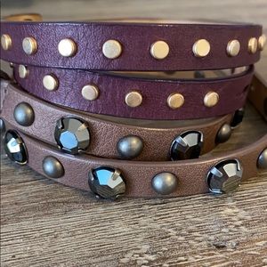 J. Crew leather wrap bracelets, set of 2